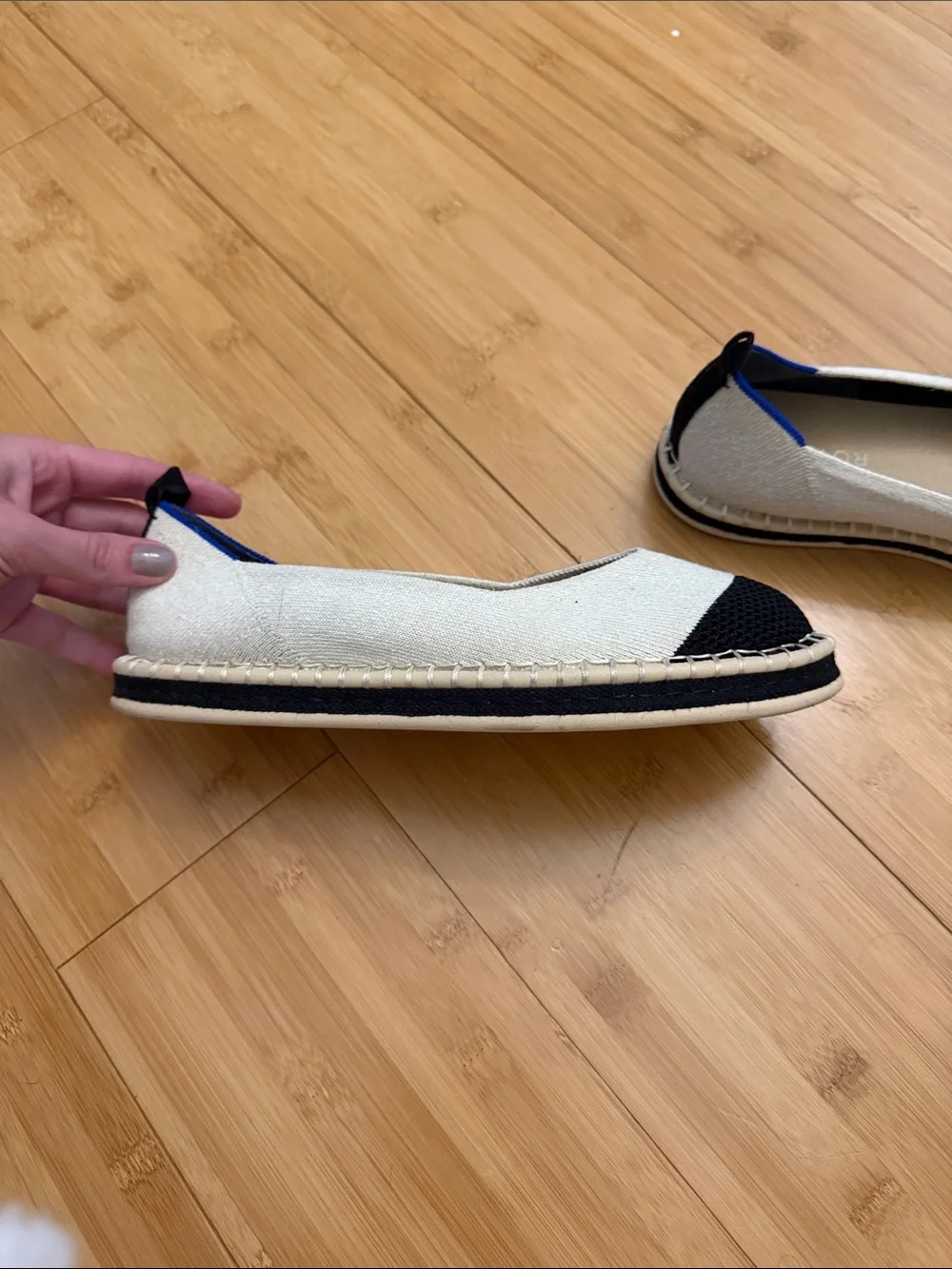 Rothy's Cream Espadrille Flats with Ties